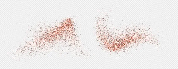 Poudre Chili Éclaboussure Explosion Poivre Séché Éclatement Paprika Épicé Volant — Image vectorielle