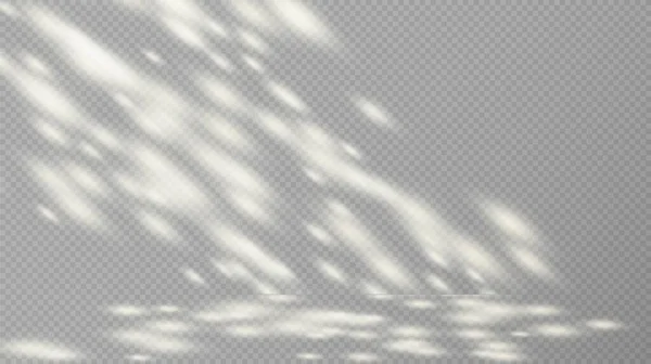 壁のオーバーレイ上の日光 部屋の光の効果 灰色の背景に隔離された製品のプレゼンテーションのための晴れた日の効果で日光 ミニマリストのインテリア ベクターイラスト — ストックベクタ