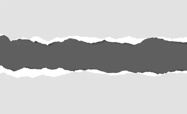 Yırtık kağıt, yırtık kenarlı defter sayfası, hatıra defteri için not kağıdı parçası. Vektör illüstrasyonu.