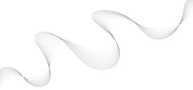 Soyut dalga çizgileri arka plan, grafik ince eğriler tasarım unsuru, akış arkaplanı. Vektör illüstrasyonu.
