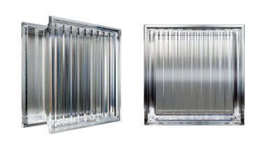  İç tasarım için şeffaf cam blok. Estetik ve modern şekilli. Ev, banyo ve ofis için çeşitli binalar. 3 Boyutlu Hazırlama