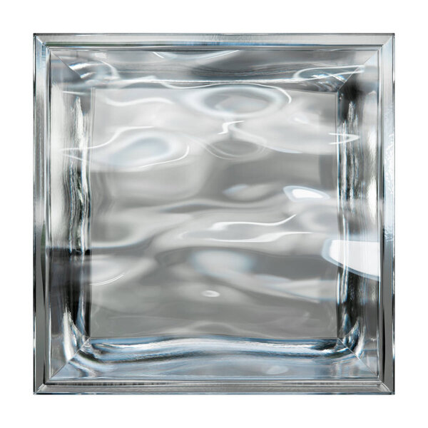  Transparent glass block for interior design. Aesthetic and modern shape of textured.  Building assortment for home, bathroom and office. 3D render