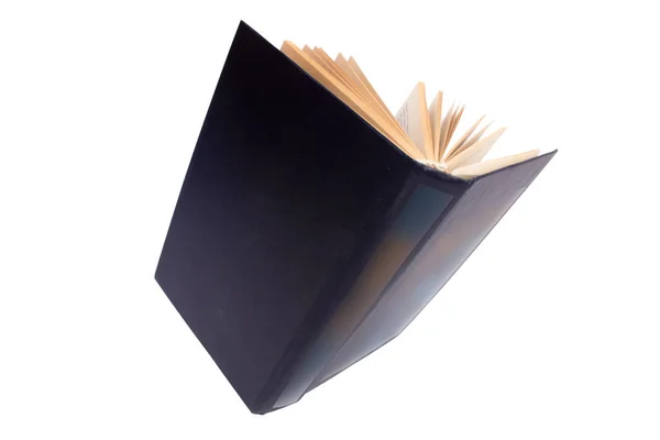 Aufgeschlagenes Buch Isoliert Auf Weißem Hintergrund Kopierraum Für Text — Stockfoto