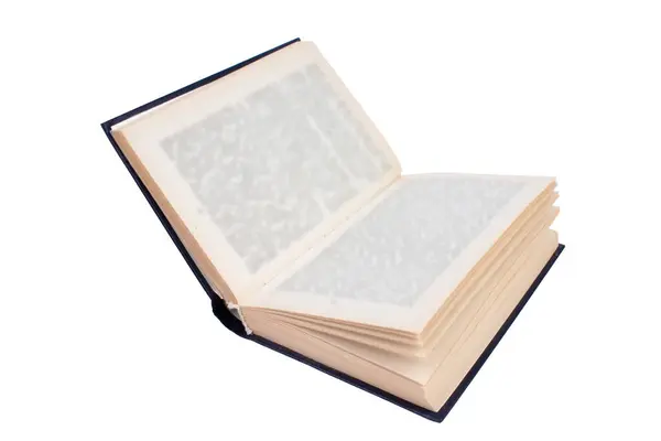 Ανοιχτό Βιβλίο Που Απομονώνονται Λευκό Φόντο Χώρο Αντίγραφο Για Κείμενο — Φωτογραφία Αρχείου