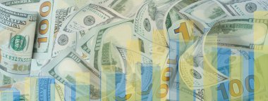 100 dolarlık banknotların geçmişi. Üst Manzara. Pankart