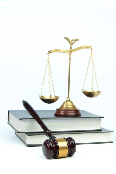 Zákon Pojem Otevřené Zákon Kniha Dřevěnou Soudci Kladívkem Stole Soudní Stock Obrázky