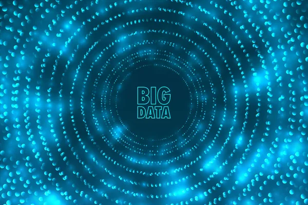 Visualização Abstrata Big Data Representação Código Big Data Rede Futurista —  Vetores de Stock