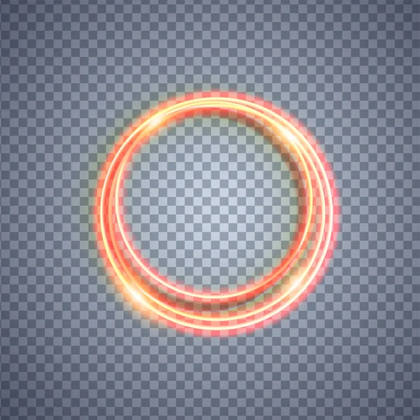 Magický Zlatý Kruh Světelný Efekt Ilustrace Izolovaná Pozadí Grafický Koncept — Stockový vektor