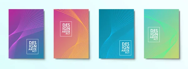 Design Vorlagen Von Heller Farbe Abstrakter Hintergrund Mit Wellenlinie Gradienten — Stockvektor