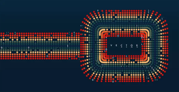 Visualisasi Infografis Abstrak Representasi Kode Data Besar Jaringan Futuristik Atau - Stok Vektor