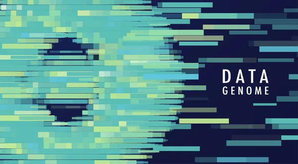 ビッグゲノムデータの可視化 Dna検査ゲノムマップ あなたのデザインのグラフィックコンセプト — ストックベクタ