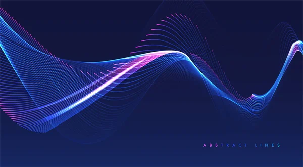 抽象的な色の動的波 現代のアブストラクトカバー カラフルな曲線 あなたのデザインのグラフィックコンセプト — ストックベクタ