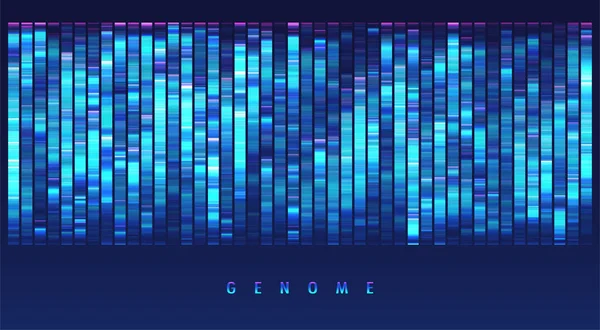 Teste Genómico Adn Mapa Genómico Visualização Big Data Representação Infográfica — Vetor de Stock