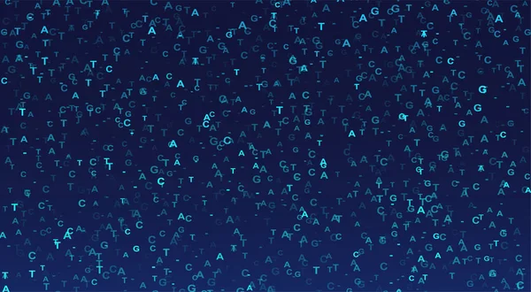 Grande Visualisation Des Données Génomiques Code Agct Numérique Quatre Bases — Image vectorielle