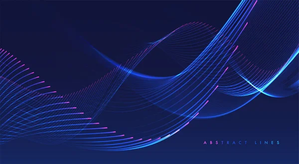 Abstrakt Färgade Dynamiska Vågor Modernt Abstrakt Omslag Färgglada Kurvlinjer Grafiskt — Stock vektor