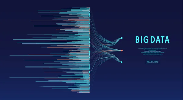 Abstrakte Visualisierung Von Infografiken Darstellung Von Big Data Codes Futuristisches — Stockvektor