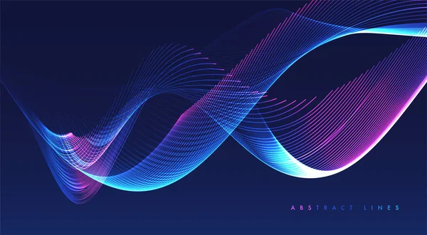 摘要彩色动力波 现代抽象封面 五彩斑斓的曲线为您的设计提供图形化概念 — 图库矢量图片