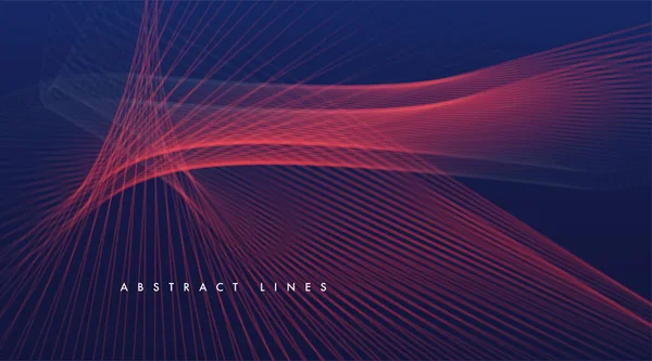 Lignes Abstraites Sur Fond Bleu Concept Graphique Pour Votre Design — Image vectorielle