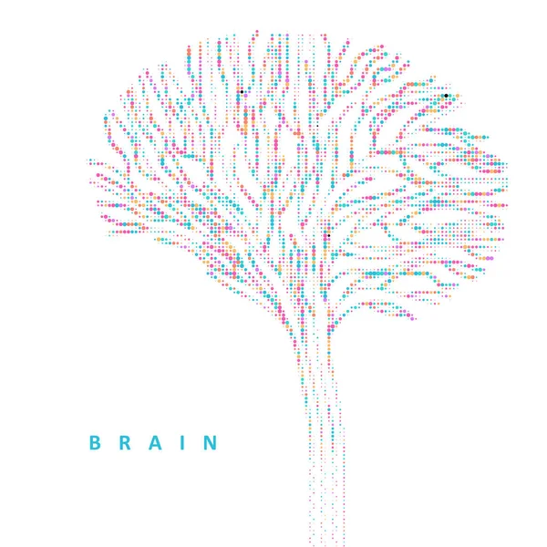 Abstract Veelkleurige Hersen Verbindingen Digitale Innovatie Illustratie — Stockvector