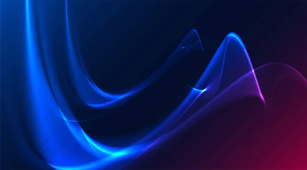 现代抽象的波浪线 发光的液体颜色形状 凉爽的梯度背景 为您的设计提供图形化概念 — 图库矢量图片