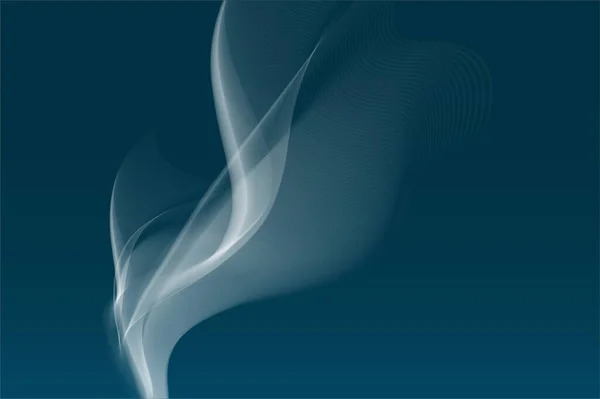 Realistic Smoke Background Abstract Wave Lines Graphic Concept Your Design — Stock Vector