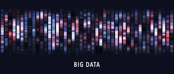 Visualização Big Data Teste Genómico Adn Mapa Genómico Representação Infográfica —  Vetores de Stock