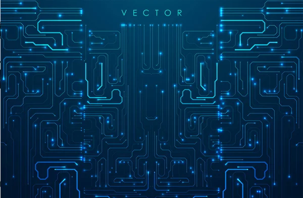 Abstrakt Kretskort Bakgrund Artificiell Intelligens Illustration Digital Innovation Bakgrund — Stock vektor