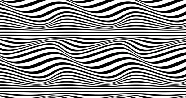 Хвиля Оптичної Ілюзії Викривлене Тло Ліній Графічна Концепція Вашого Дизайну — стоковий вектор