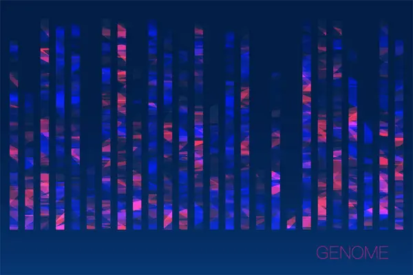 Prueba Genómica Del Adn Mapa Del Genoma Visualización Macrodatos Representación Ilustraciones de stock libres de derechos