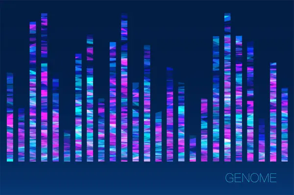 Геномний Тест Днк Карта Геному Велика Візуалізація Даних Абстрактне Представлення Ліцензійні Стокові Вектори