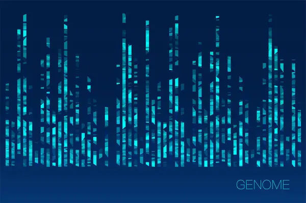 Геномний Тест Днк Карта Геному Велика Візуалізація Даних Абстрактне Представлення Стоковий вектор