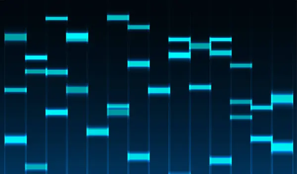 Visualisatie Van Big Data Dna Genomische Test Genoom Kaart Abstract Rechtenvrije Stockvectors