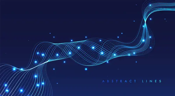 Glowing Lines Blue Background Abstract Modern Lines Cool Gradient Shapes Royalty Free Stock Vectors