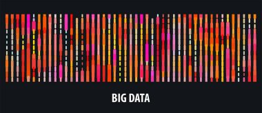 Big data visualization. DNA genomic test, genom map. Abstract infographics representation. Graphic concept for your design clipart