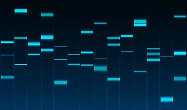大数据可视化 Dna基因组测试 基因组图谱 摘要信息图形表示 为您的设计提供图形化概念 免版税图库插图