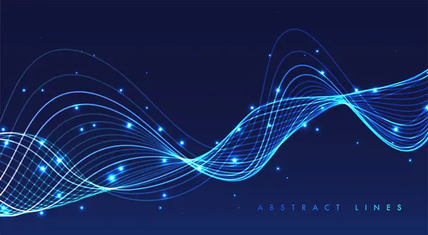 Glowing Lines Blue Background Abstract Modern Lines Cool Gradient Shapes Vector Graphics