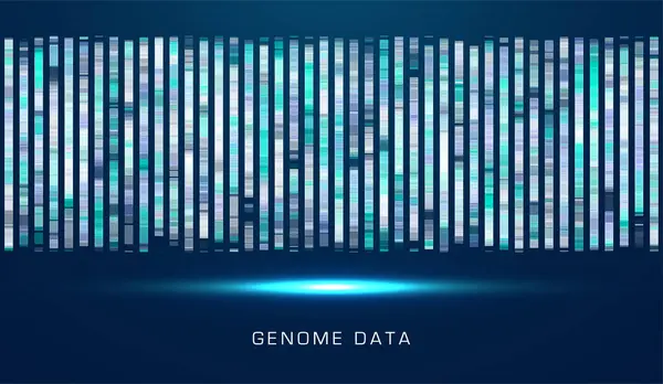 stock vector DNA genomic test, genome map. Big data visualization. Abstract infographics representation. Graphic concept for your design