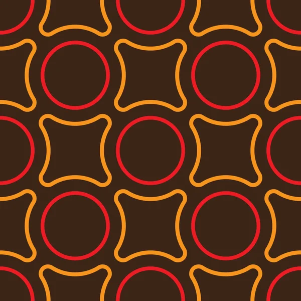 Geometrik dikişsiz desen. Renkli geometrik şekillerin soyut arkaplanı. Renkli daireler ve haçlar. Web tasarımı, tekstil baskısı ve ambalaj kağıdı için basit tasarım duvar kağıdı.
