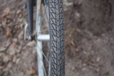 Bisiklet, çıkarılabilir, ön spor tekeri yakın plan..