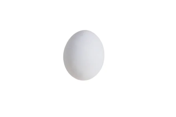 Άσπρο Αυγό Απομονώσει Λευκό Φόντο Αντίγραφο Χώρου — Φωτογραφία Αρχείου