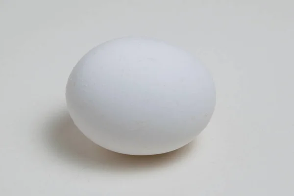 White Raw Egg Isolate White Background — Stock Photo, Image