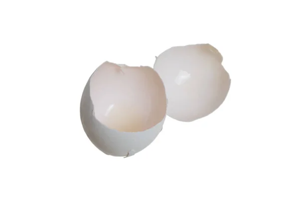 Kulit Telur Terisolasi Pada Latar Belakang Putih Konsep Pupuk Ekologi — Stok Foto