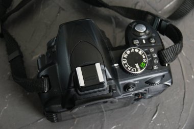 Ukraine, Chernihiv, February 21, 2023 : old used photo equipment, old camera close-up.