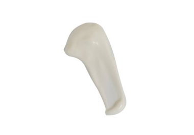 Beyaz arka plana sürülmüş ekşi krema ya da sos..