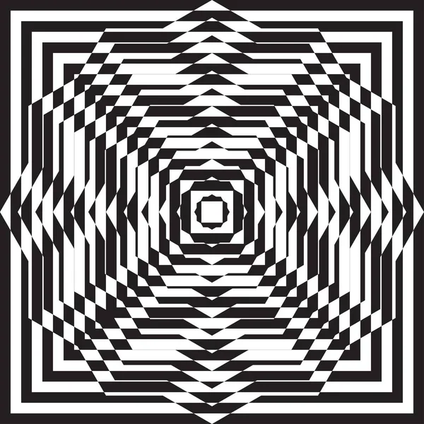 Αφηρημένο Γεωμετρικό Μοτίβο Φόντο Μαύρο Και Άσπρο Λουλούδι Και Τετράγωνα — Διανυσματικό Αρχείο