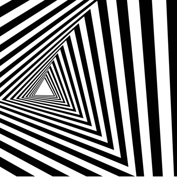 Abstraktní Geometrický Vzor Pozadí Černými Bílými Čarami Trojúhelníkové Tvary — Stockový vektor