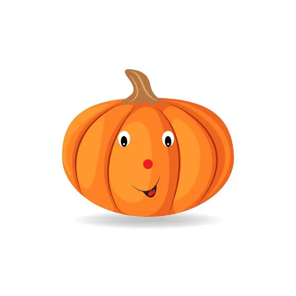 Beyaz arkaplanda şirin balkabağı karakteri çizimi