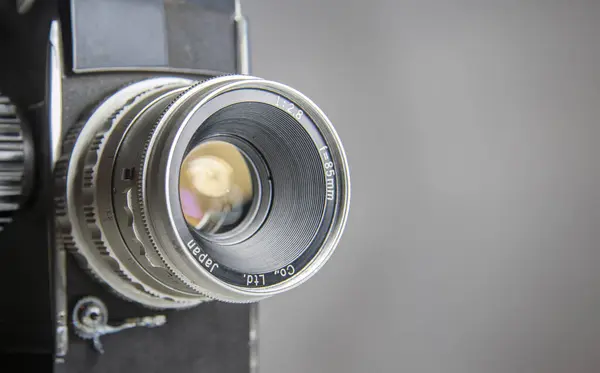 Vintage Japanese Camera Its Lens Prominently Featured Catches Light Vintage Stock Image