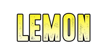 I love lemon text on white