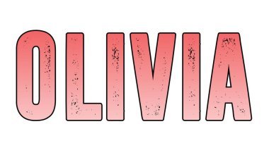 Name Olivia on the white